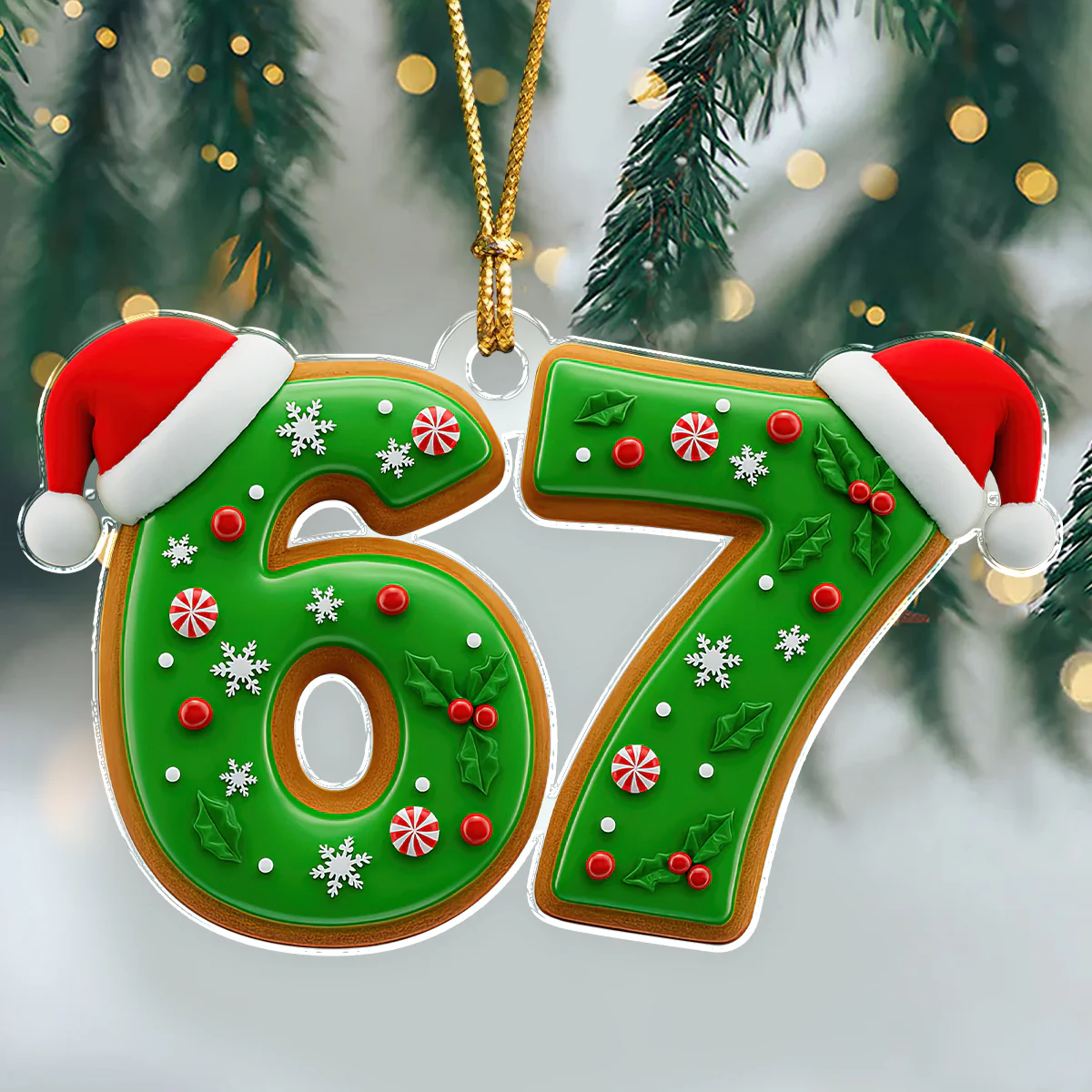 Six Seven Gen Alpha Humor Acrylic Ornament HO82 900506 - Image 5