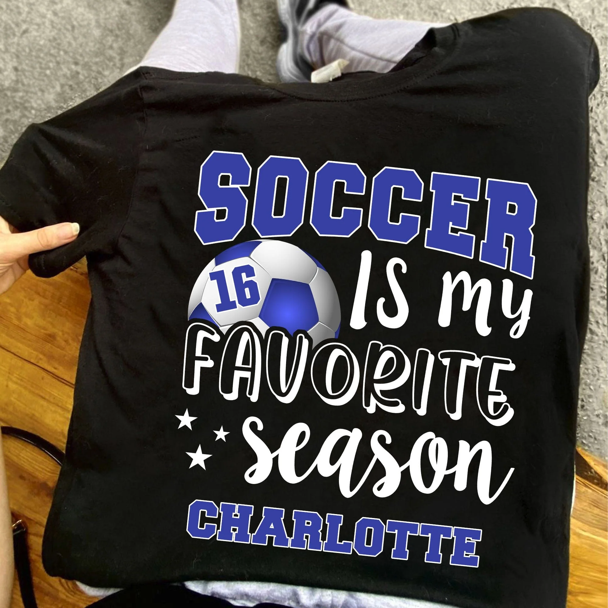 Soccer Is My Favorite Season Personalized Custom Soccer Shirts C499 - Image 2