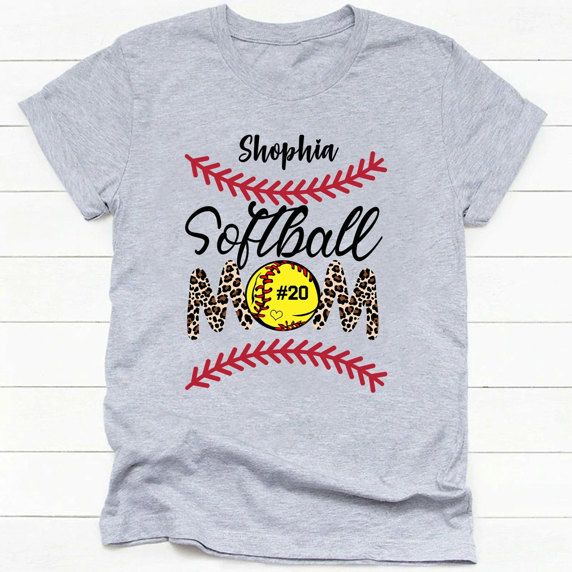 Softball Mom Shirt Personalized Custom Softball Shirt H498 - Image 2