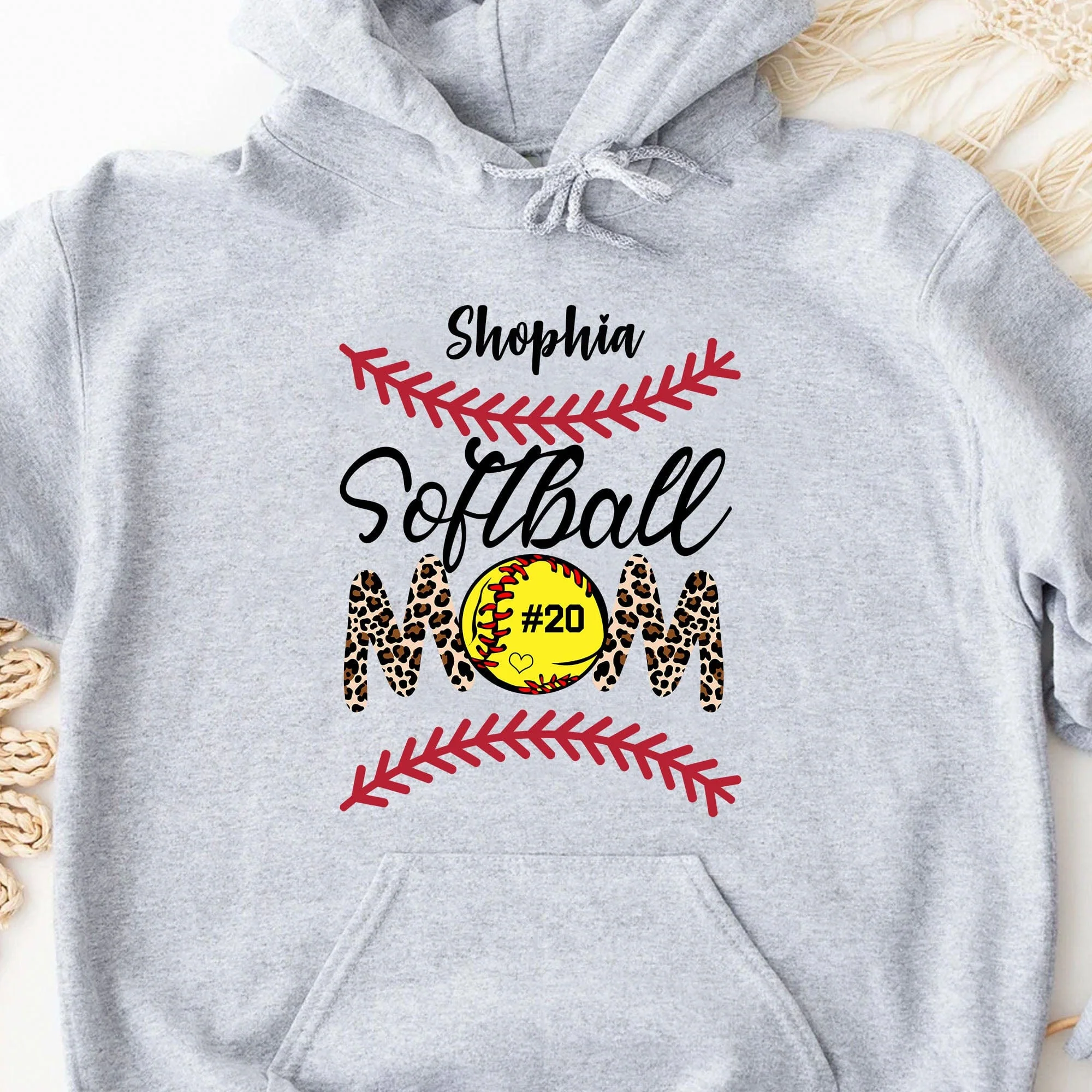 Softball Mom Shirt Personalized Custom Softball Shirt H498 - Image 3