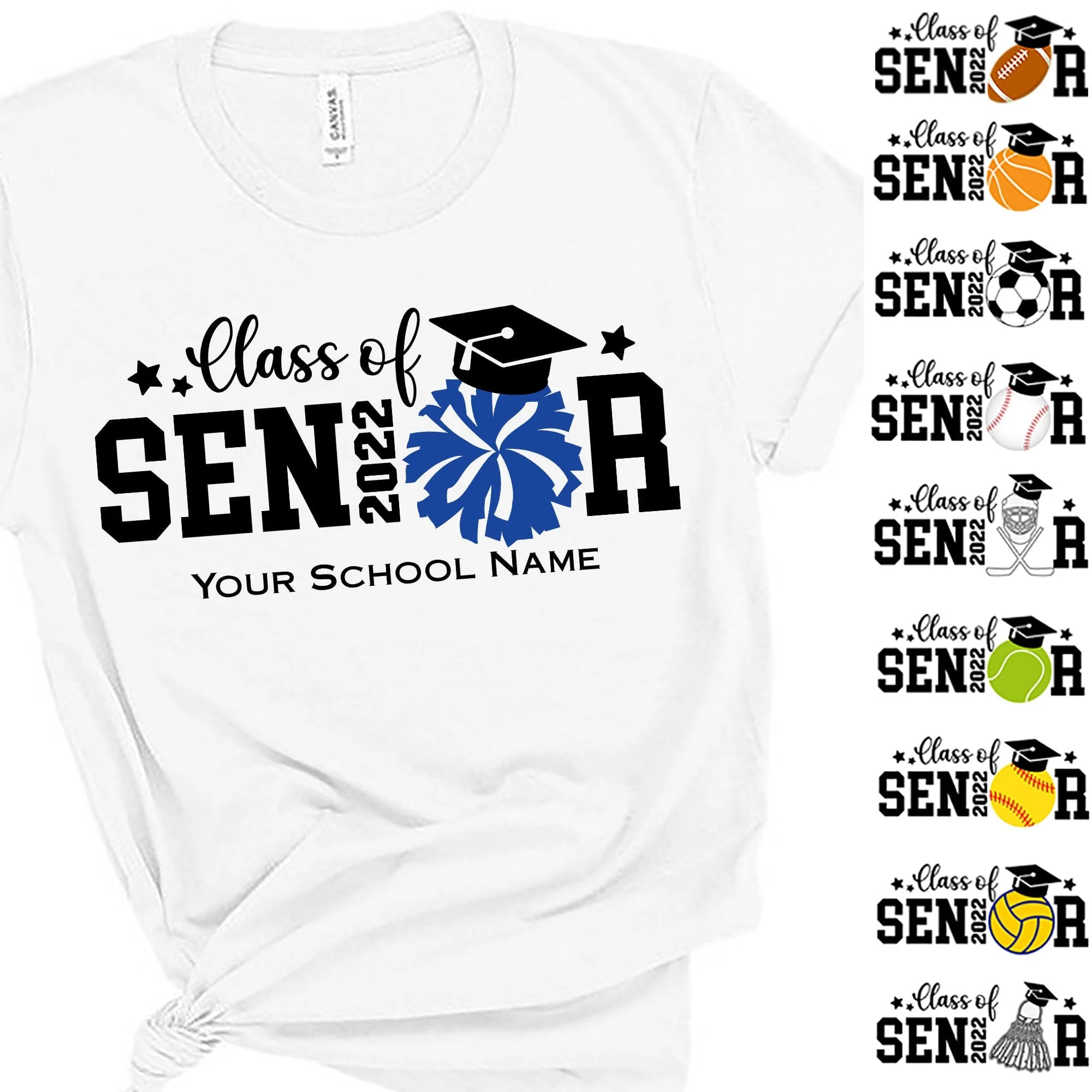 Sports Class Of Senior 2022 Custom Shirt C217