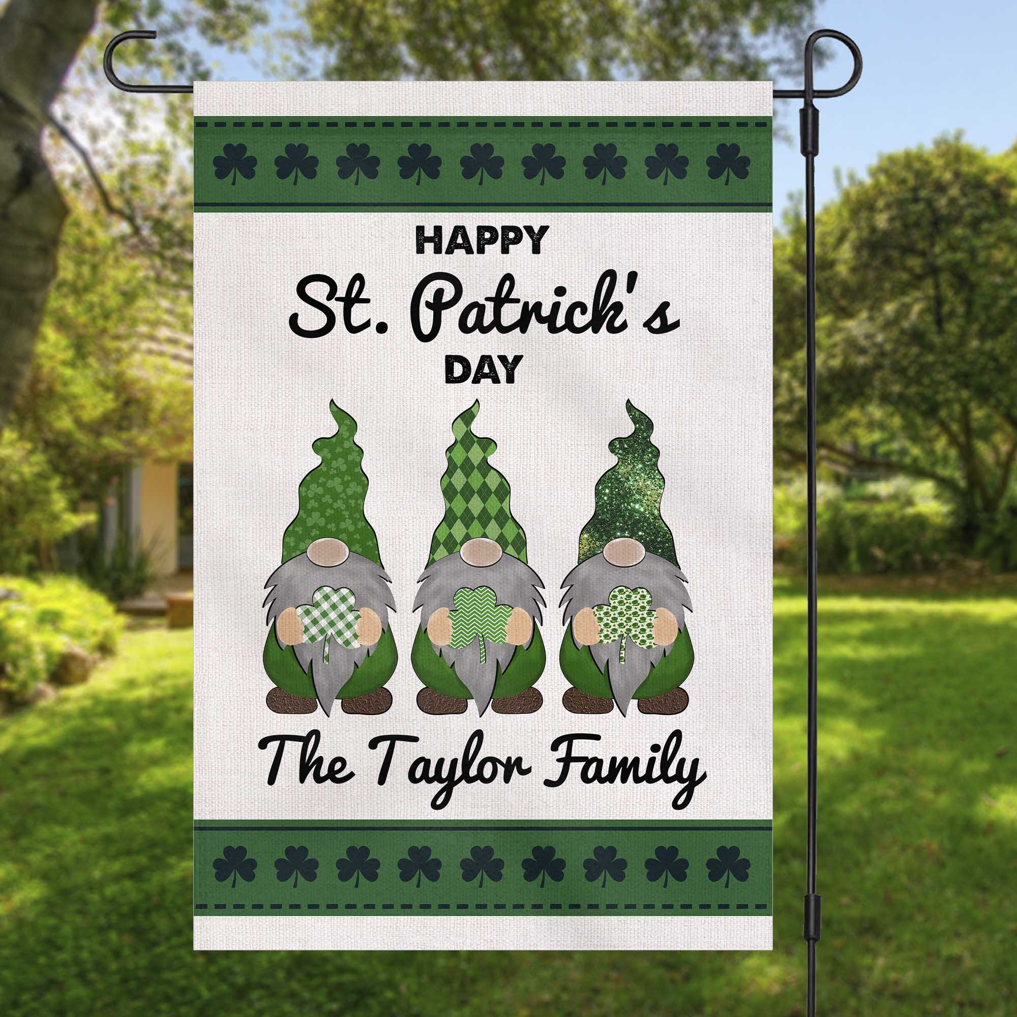 Happy St. Patricks Day Custom Garden Flag H163 - Image 2