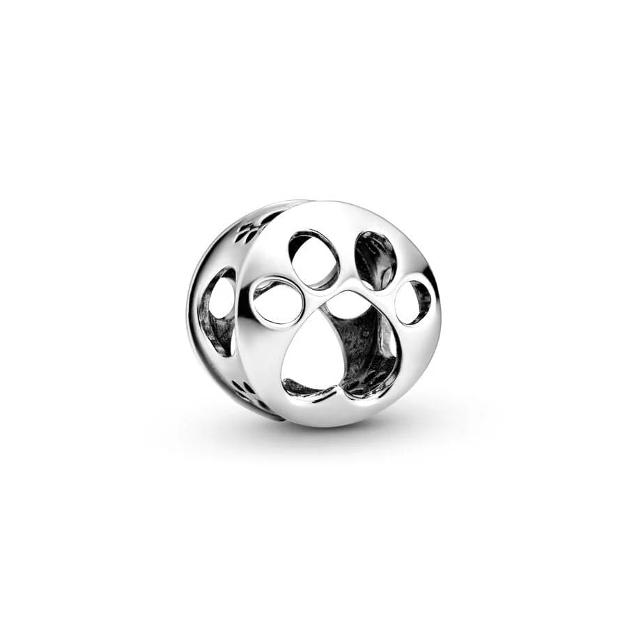 Sterling Silver Paw Print Infinity Charm - Image 18
