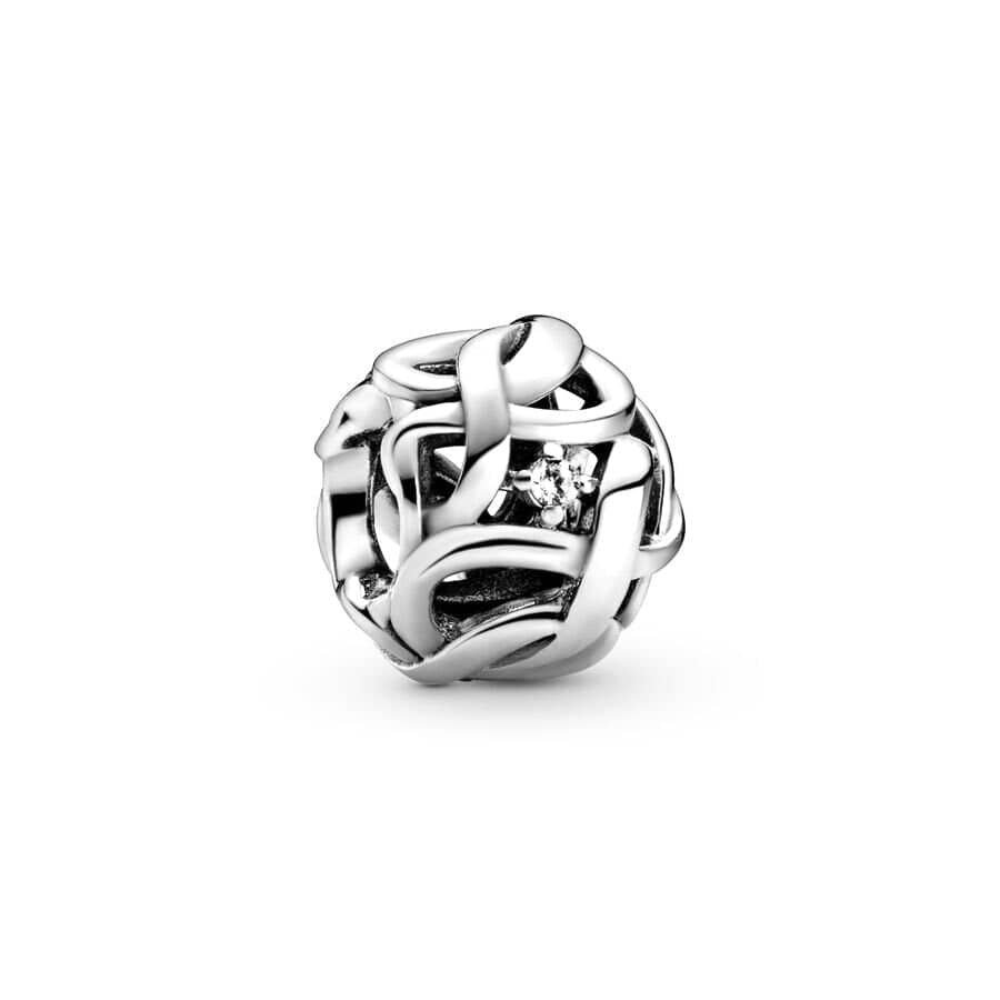 Sterling Silver Paw Print Infinity Charm - Image 19