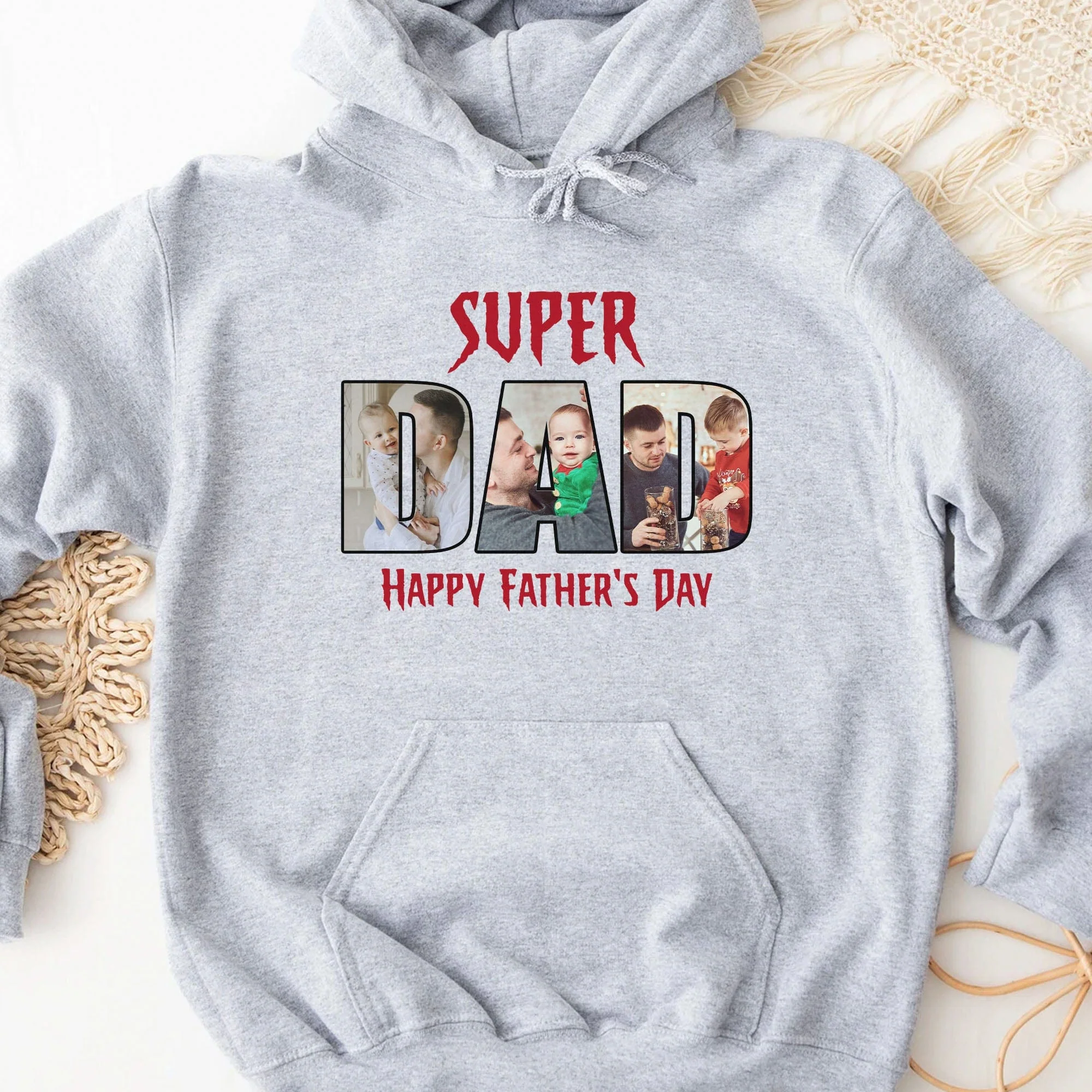 Super Dad Personalized Custom Family Photo Shirt 890721 - Image 2