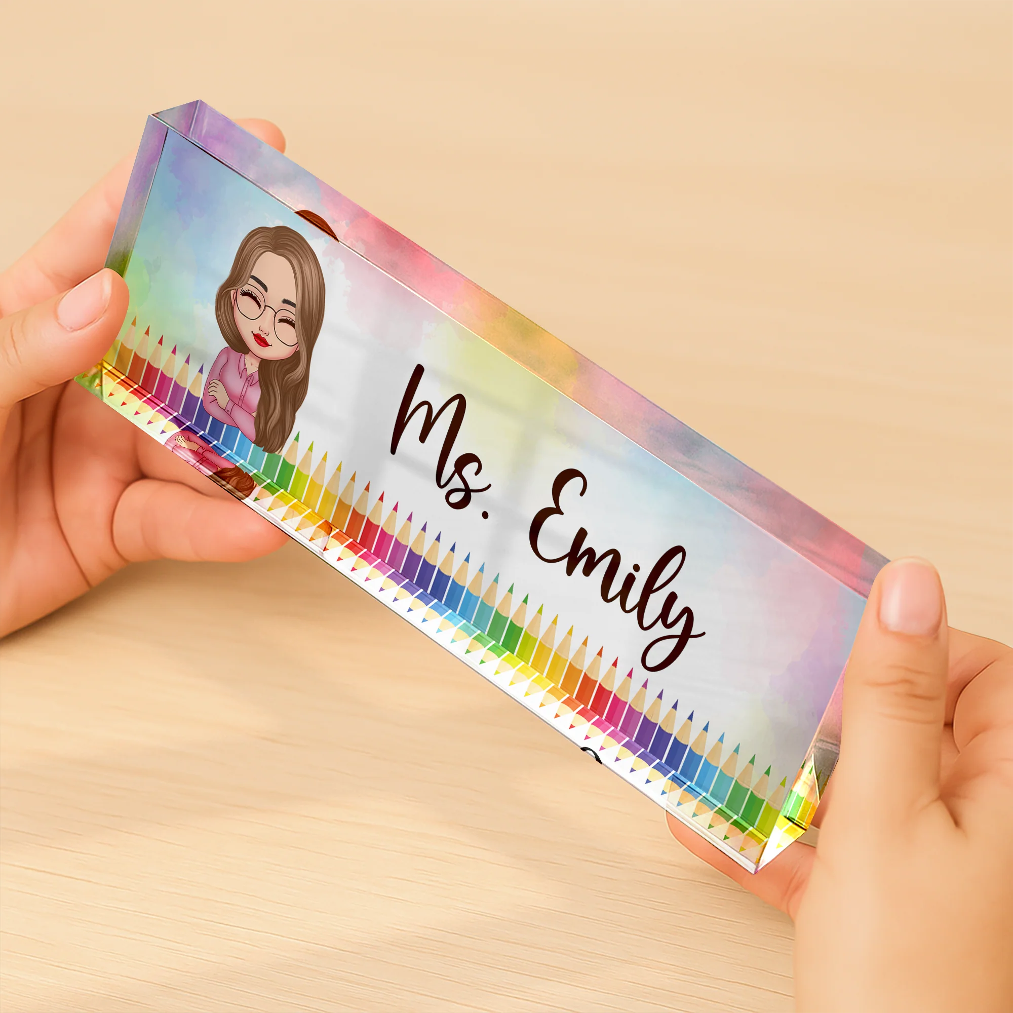 Teacher Name Plate Office Decor - Personalized Desk Name Plate CH07 896230 - Image 4