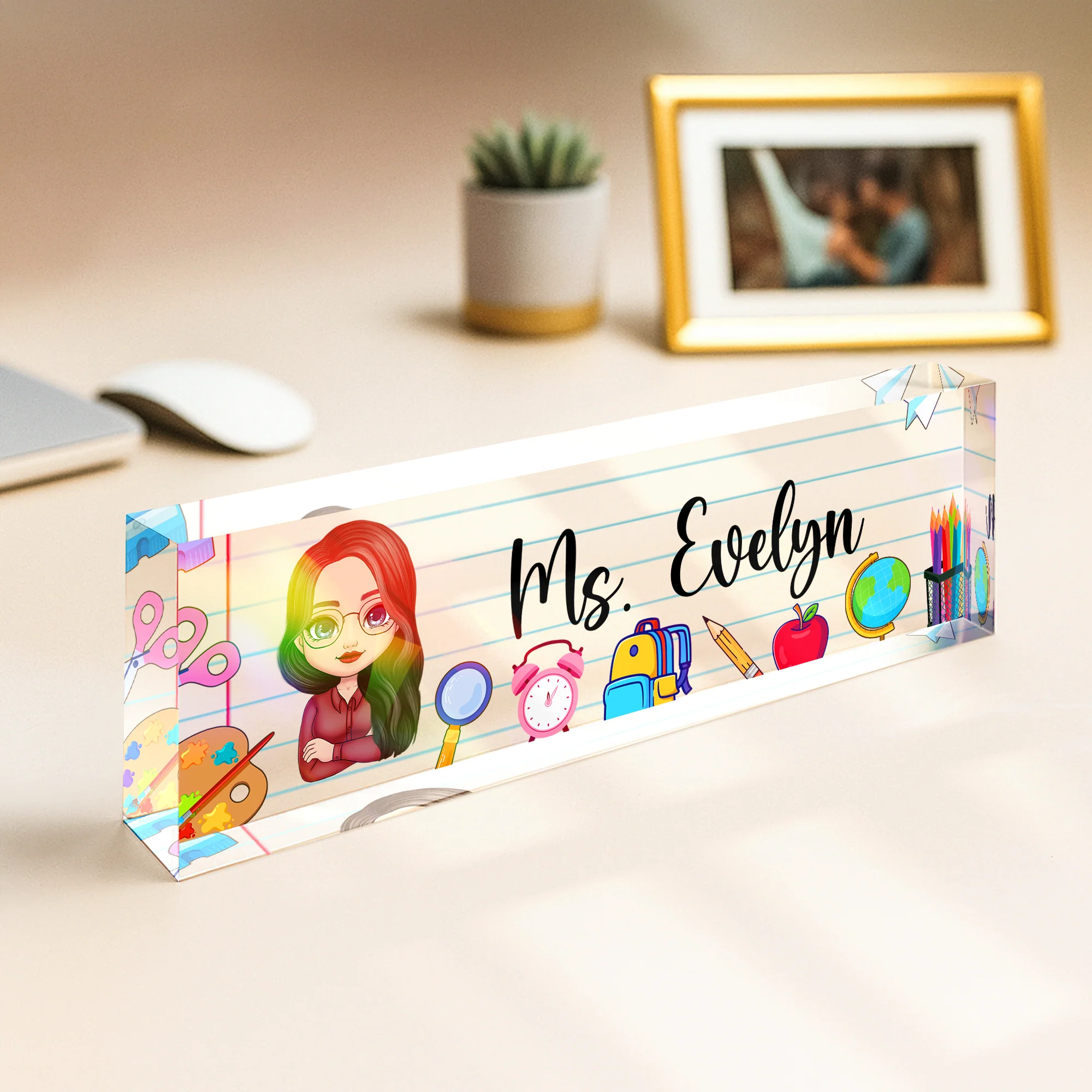 Teacher Name Plate Office Decor - Personalized Desk Name Plate CH07 896230 - Image 5