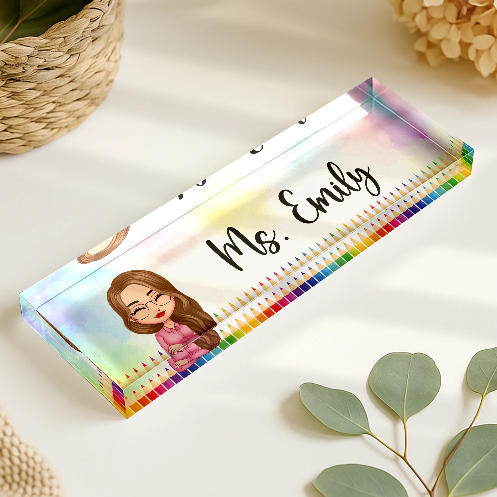 Teacher Name Plate Office Decor - Personalized Desk Name Plate CH07 896230 - Image 6