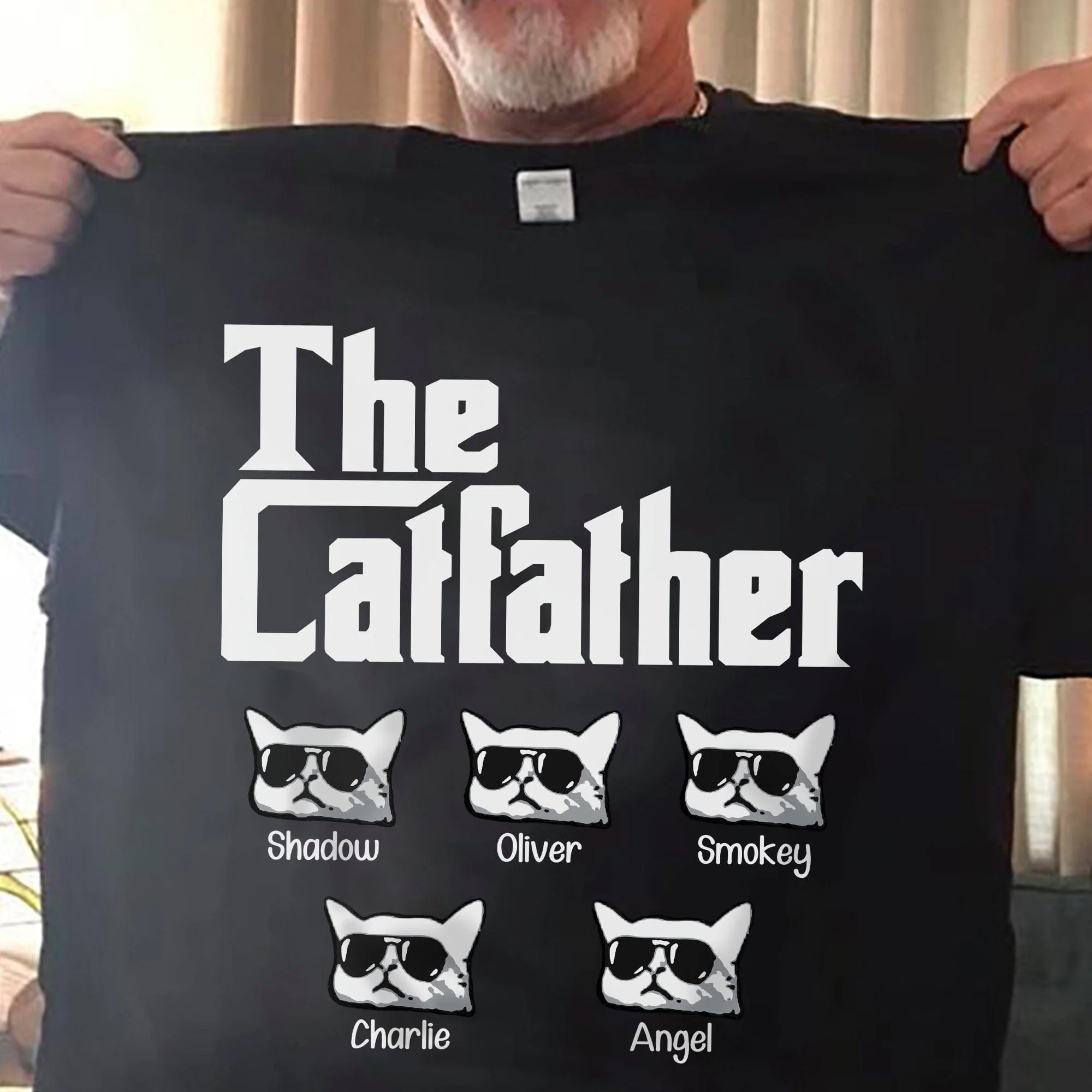 The Catfather Personalized Custom Cat Dad Shirt TA29 889221 - Image 2