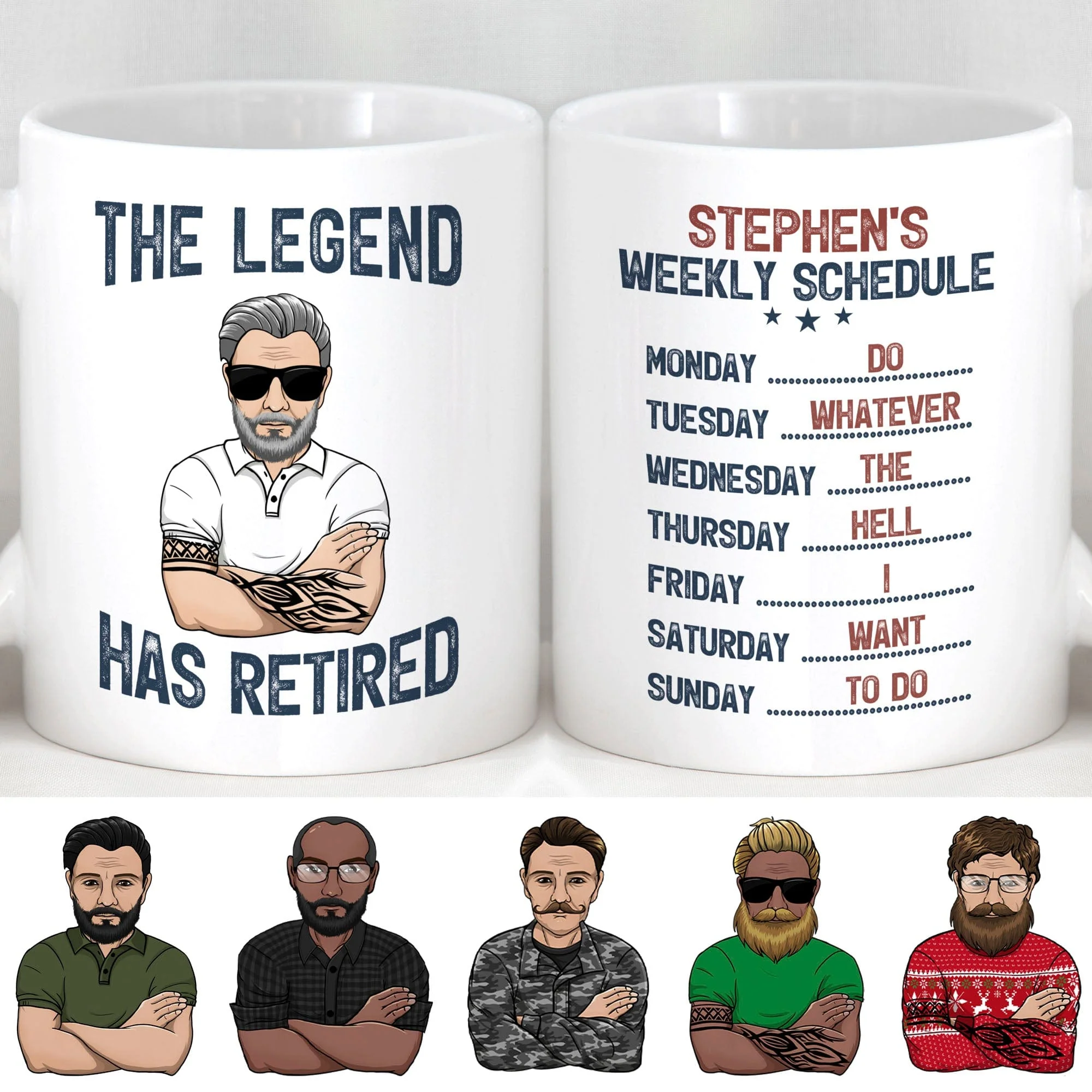 The Legend Has Retired Personalized Custom Family Mug C292