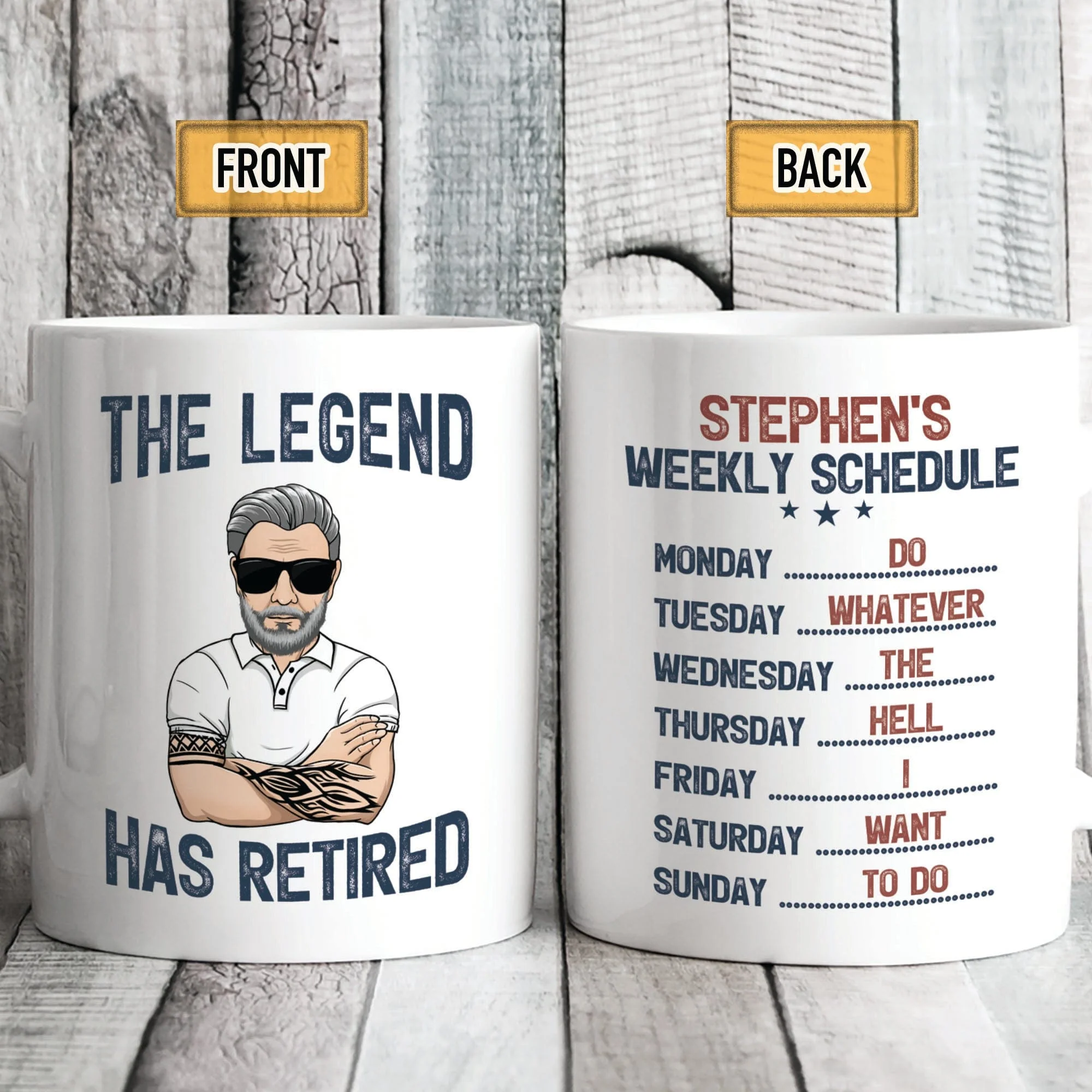 The Legend Has Retired Personalized Custom Family Mug C292 - Image 2