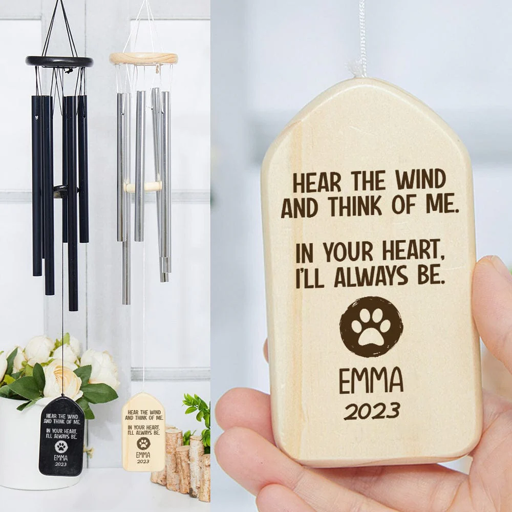 Think Of Me Dog Cat Memorial Wind Chimes Personalized Gifts TA29 889829 - Image 5