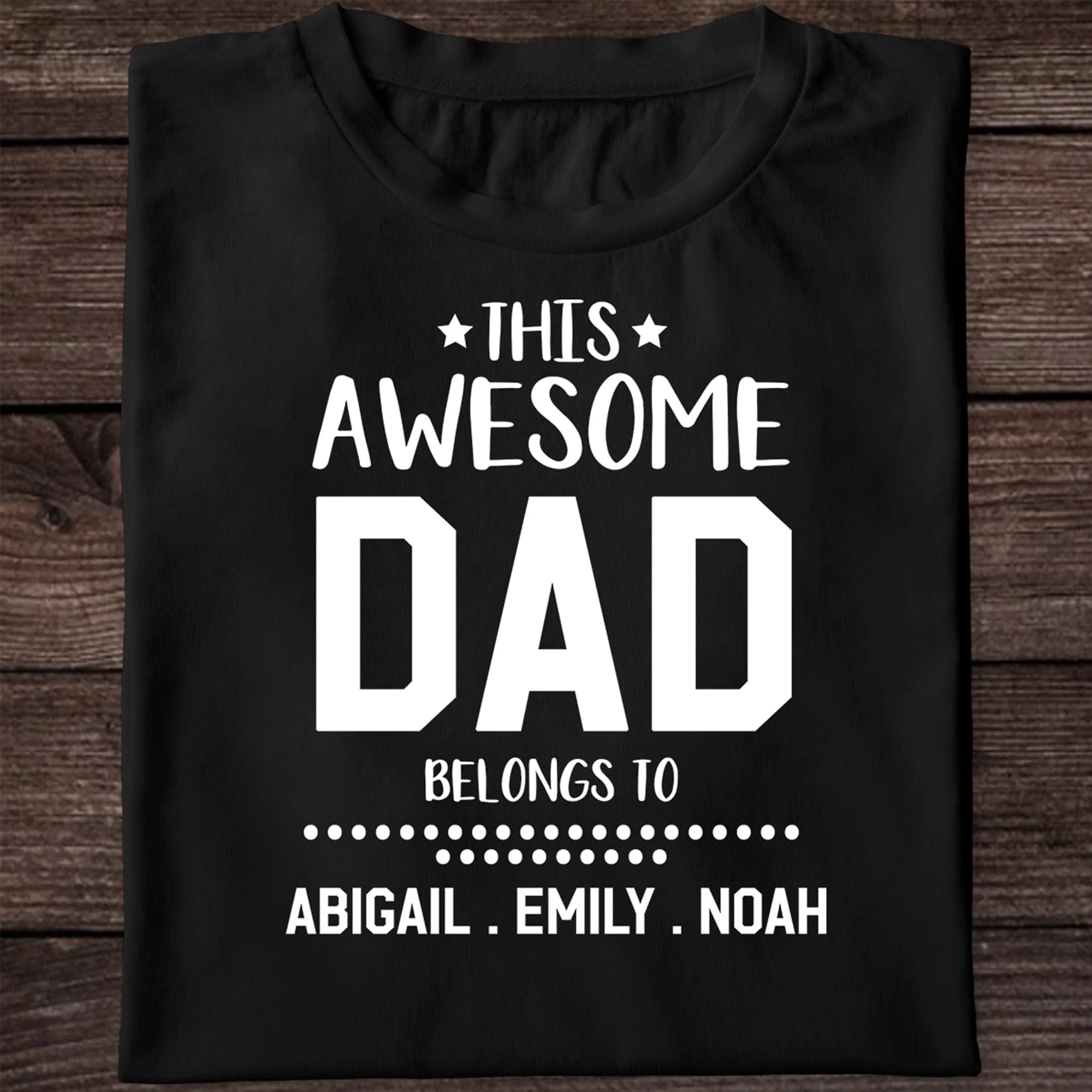 This Awesome Dad Belongs To Personalized Custom Father's Day Shirt