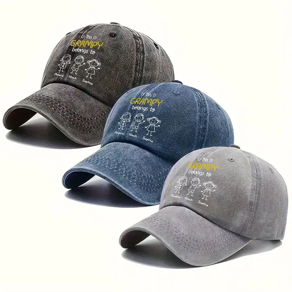 This Grandpa Belongs to Hat, Grandpa Hat With Grandkids Names, Fathers Day Gift For Grandpa 512525 - Image 4