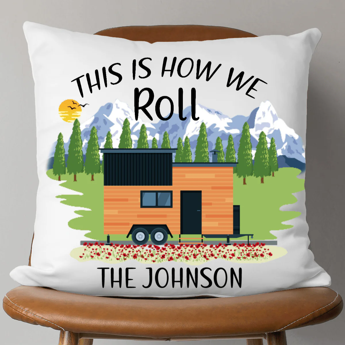 This is How We Roll Custom Camper Pillow - Image 2