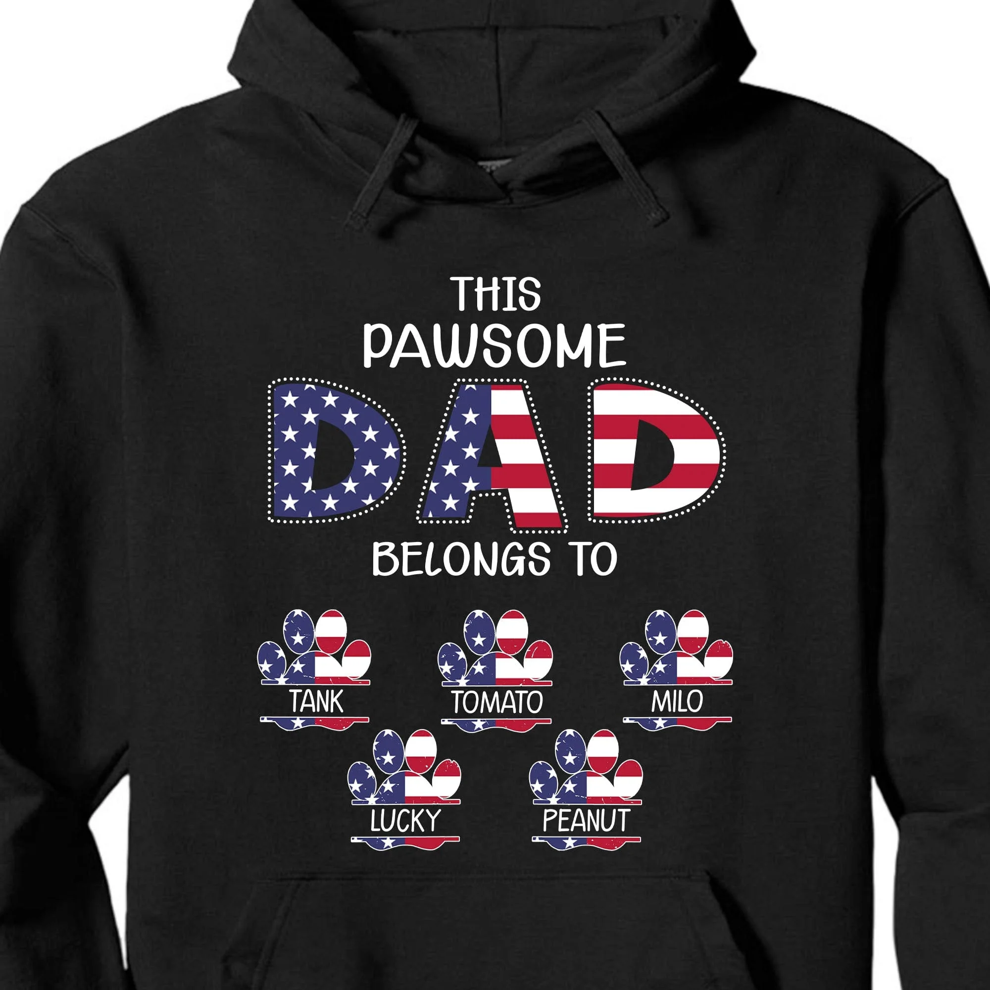 This Pawsome Dad Belongs To Personalized Custom American Dog Dad Shirt C305 - Image 2