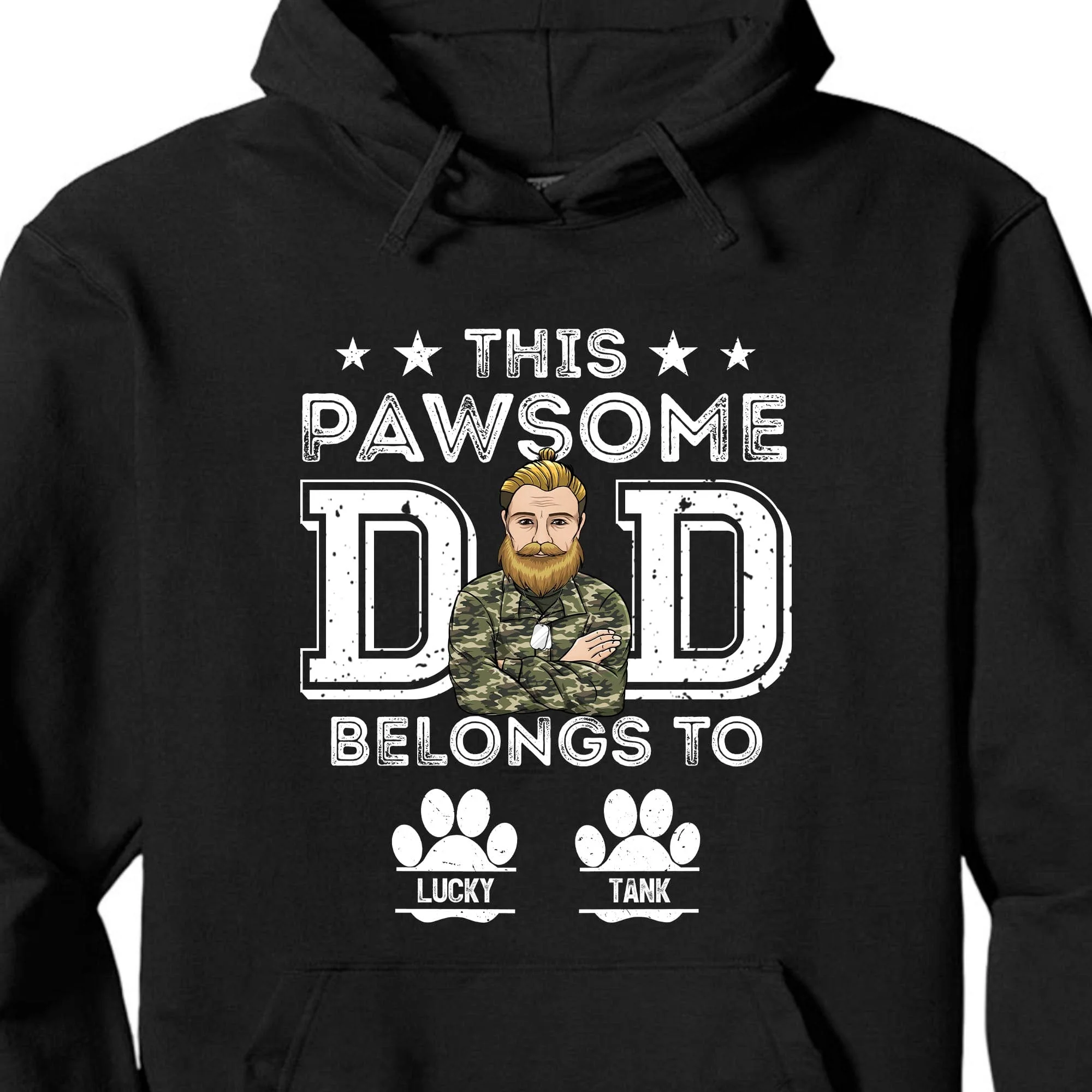 This Pawsome Dad Belongs To Personalized Custom Dog Dad Shirt 890725 - Image 2