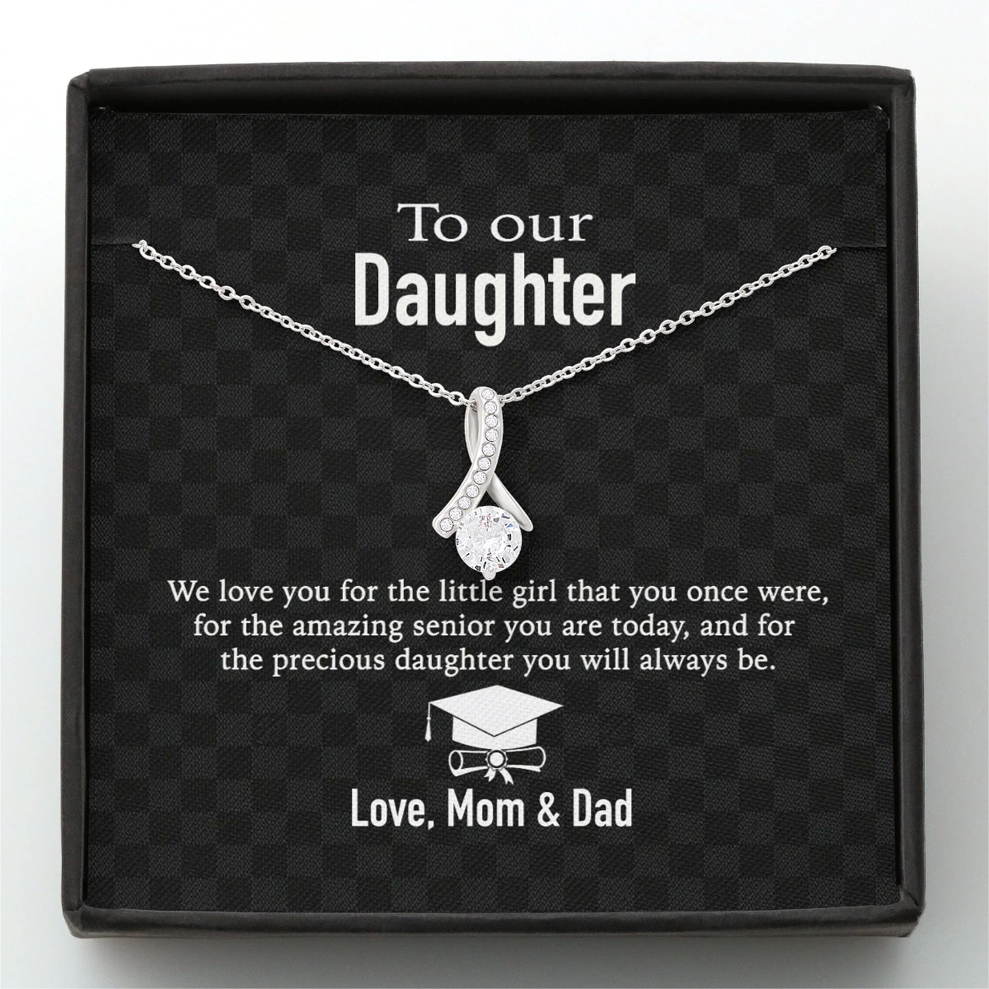 To Our Daughter Love Mom & Dad Personalized Necklace - Image 3