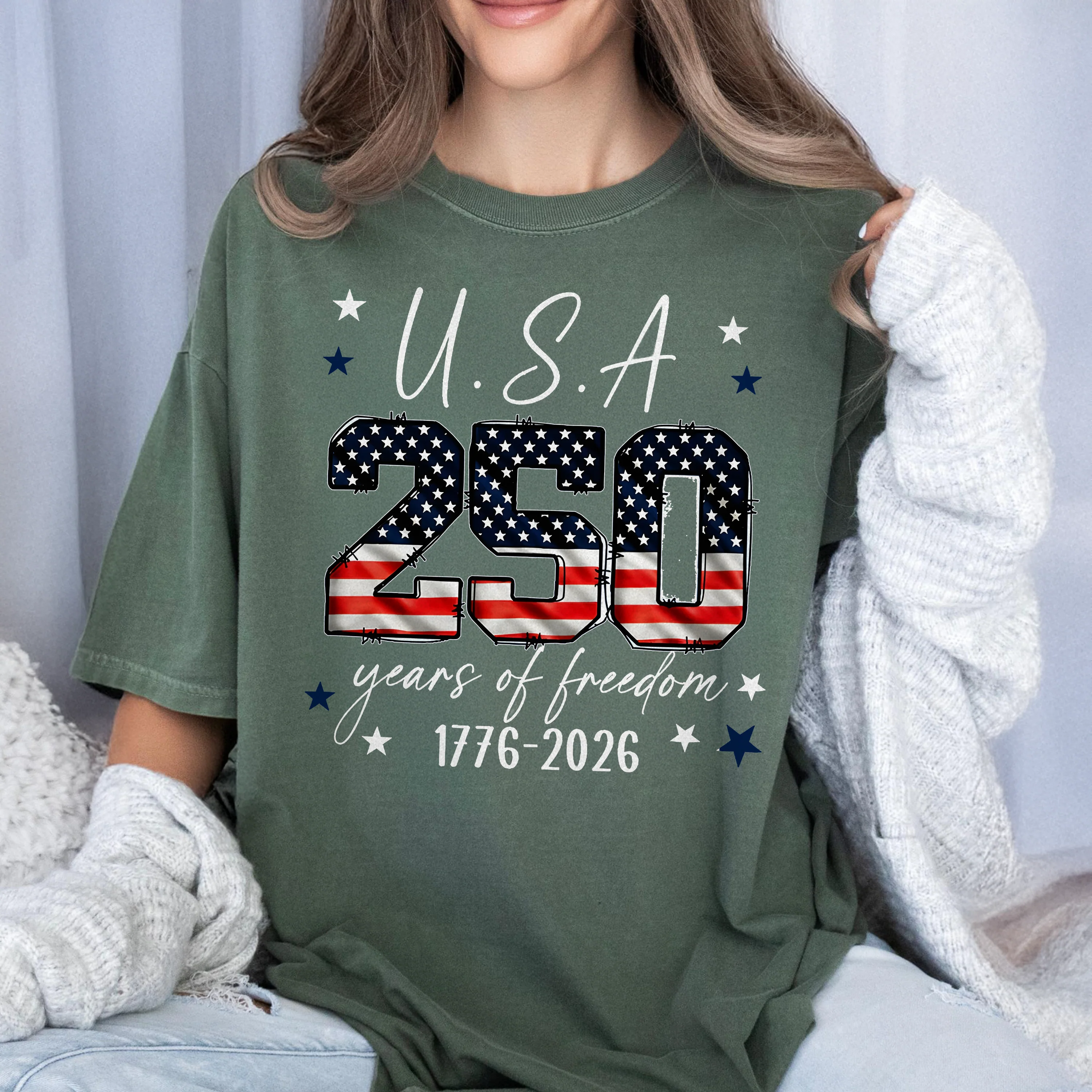 U.S.A 250 Years Of Freedom Comfort Shirt TH10 170119 - Image 3