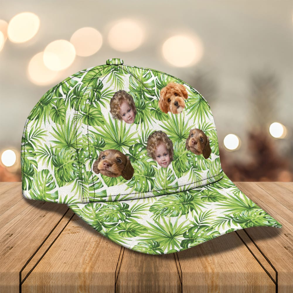 Upload Dog Cat Family Photo With Pattern Classic Cap DM01 891121 - Image 7