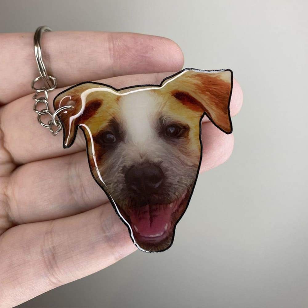 Upload Images Dog Keychain, Gift For Dog Lover HN590 - Image 3