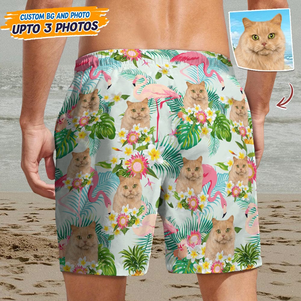 Upload Photo Cat With Pattern Cool For Beach Short N369 888850 120728