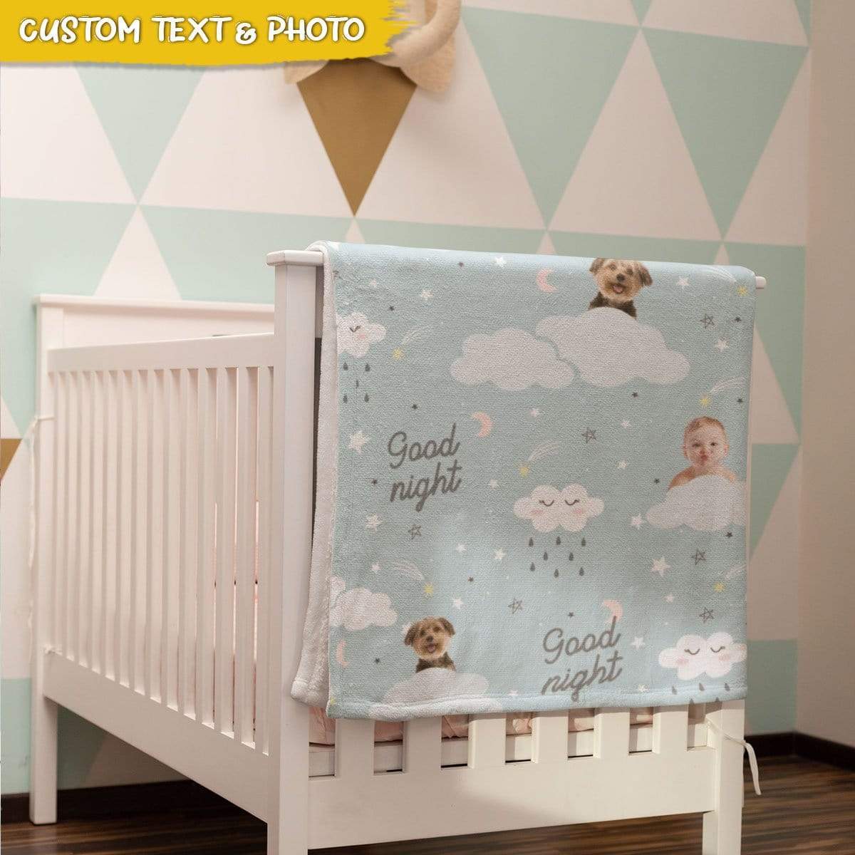 Upload Photo Goodnight Dog Blanket 891607 - Image 3