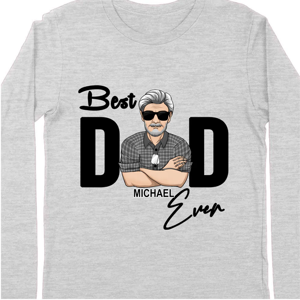 Best Dad Ever Old Man Dog Shirt - Image 4