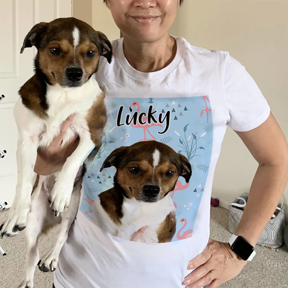 Custom Pet Face With Name Dog Shirt - Image 4