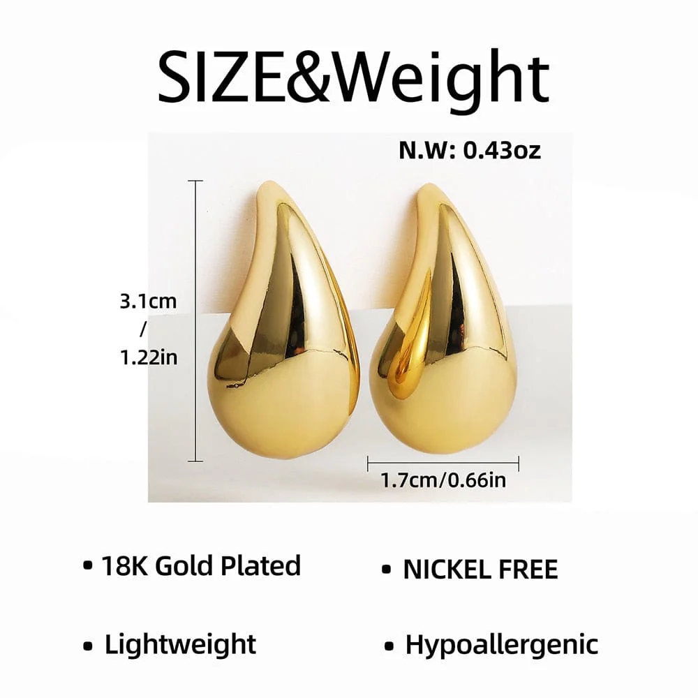 Vintage Gold Plated Chunky Dome Drop Earrings - Image 7