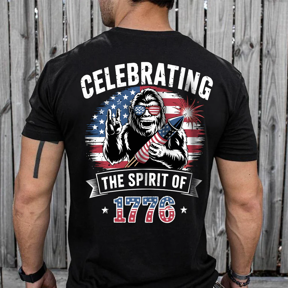 250 Years America Semiquincentennial 4th of July 2026 Back Side Dark Shirt CH07 896764 - Image 2