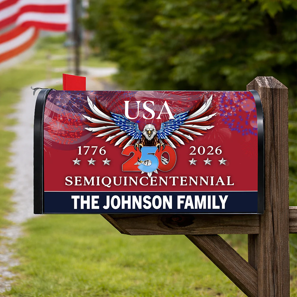 250 Years America Semiquincentennial Mailbox Cover Patriotic Decor CH07 910228 - Image 2