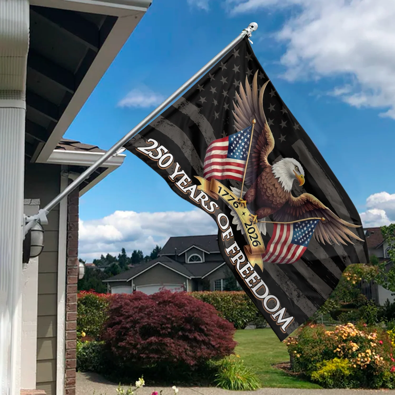 250 Years of Freedom American House Flag USA 250th Anniversary 1776-2026 House Flag CH07 896942 - Image 3
