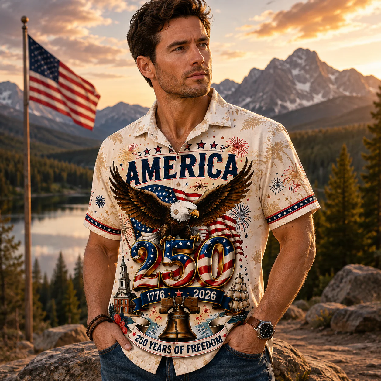250 Years of Freedom American Pride Hawaii Shirt CH07 911928 - Image 5