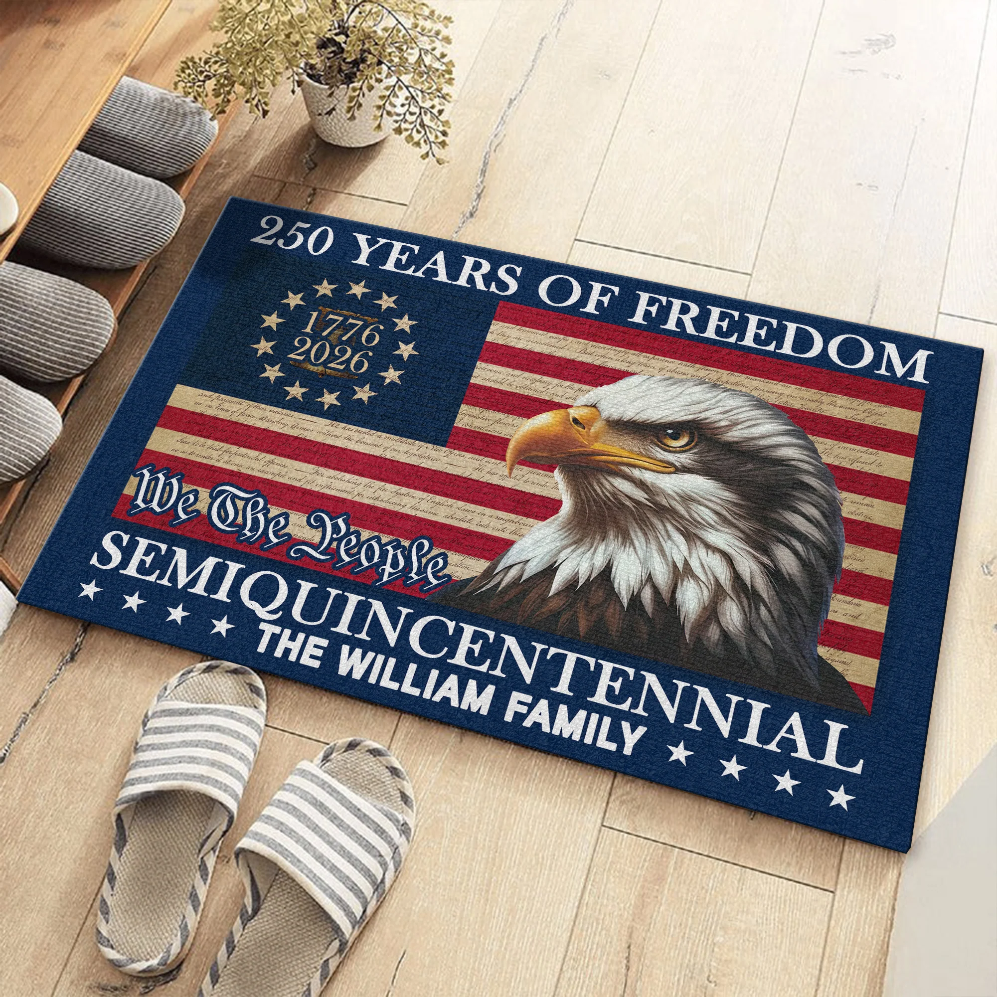 250 Years of Freedom Semiquincentennial Eagle American Flag Doormat CH07 910270 - Image 6