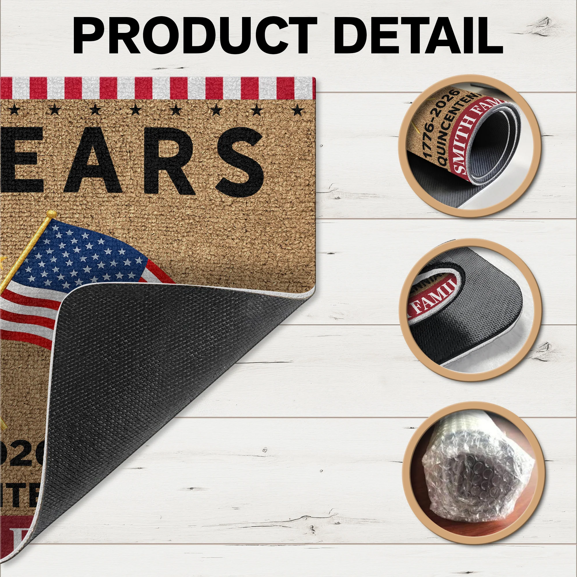 250 Years Semiquincentennial America 1776-2026 Personalized Patriotic Doormat CH07 910272 - Image 6