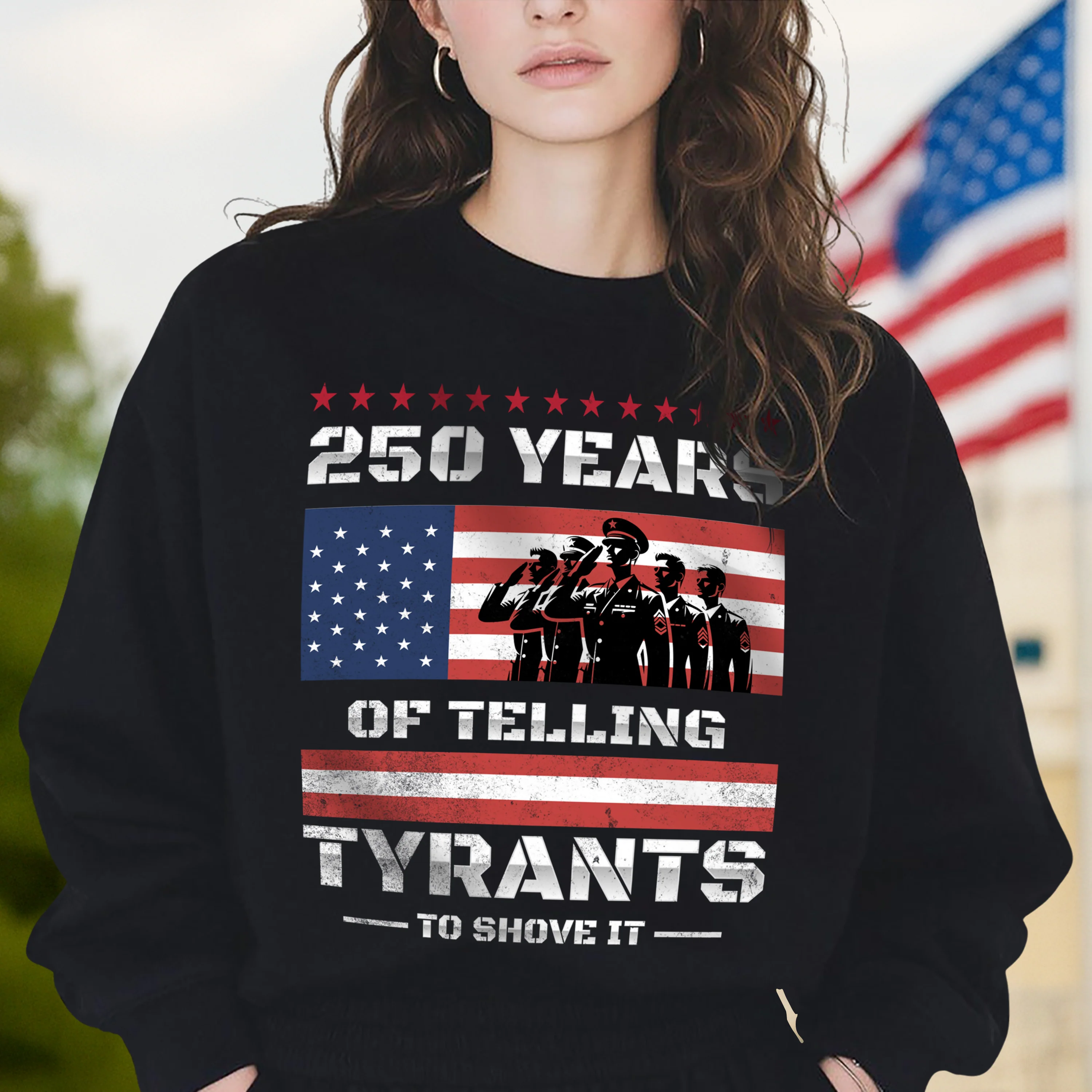 250 Years USA 250th Anniversary America Celebration Dark Shirt CH07 896696 - Image 2