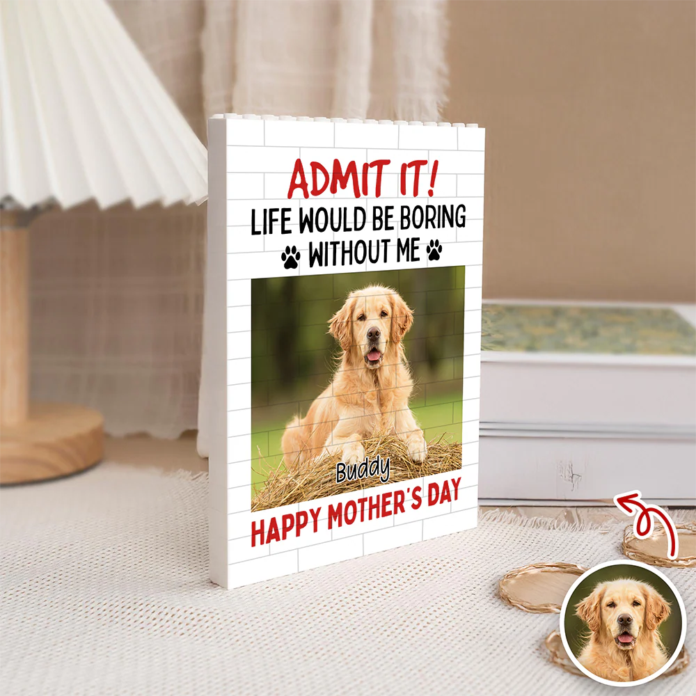 Admit It! Life Would Be Boring Without Me Custom Dog Photo Building Block CH07 910782 - Image 3