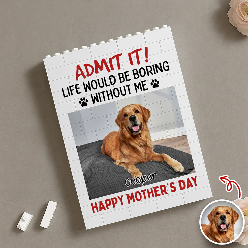 Admit It! Life Would Be Boring Without Me Custom Dog Photo Building Block CH07 910782 - Image 5