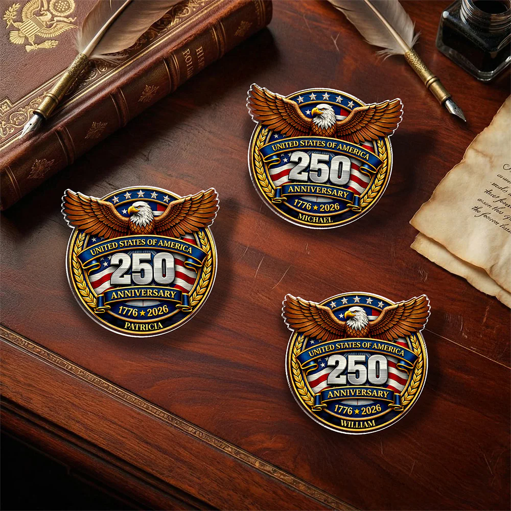 America 250th Anniversary 1776 - 2926 Custom Name Acrylic Pin CH07 911058 - Image 4