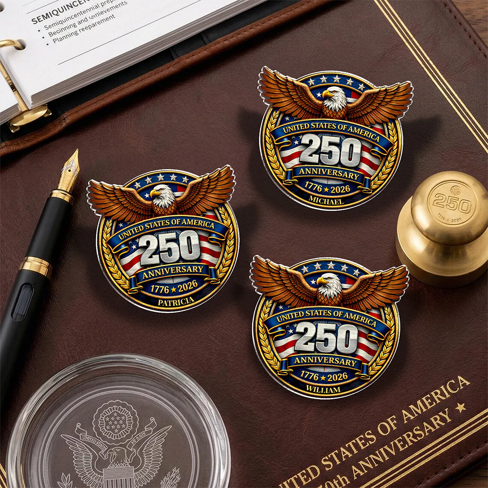 America 250th Anniversary 1776 - 2926 Custom Name Acrylic Pin CH07 911058 - Image 5