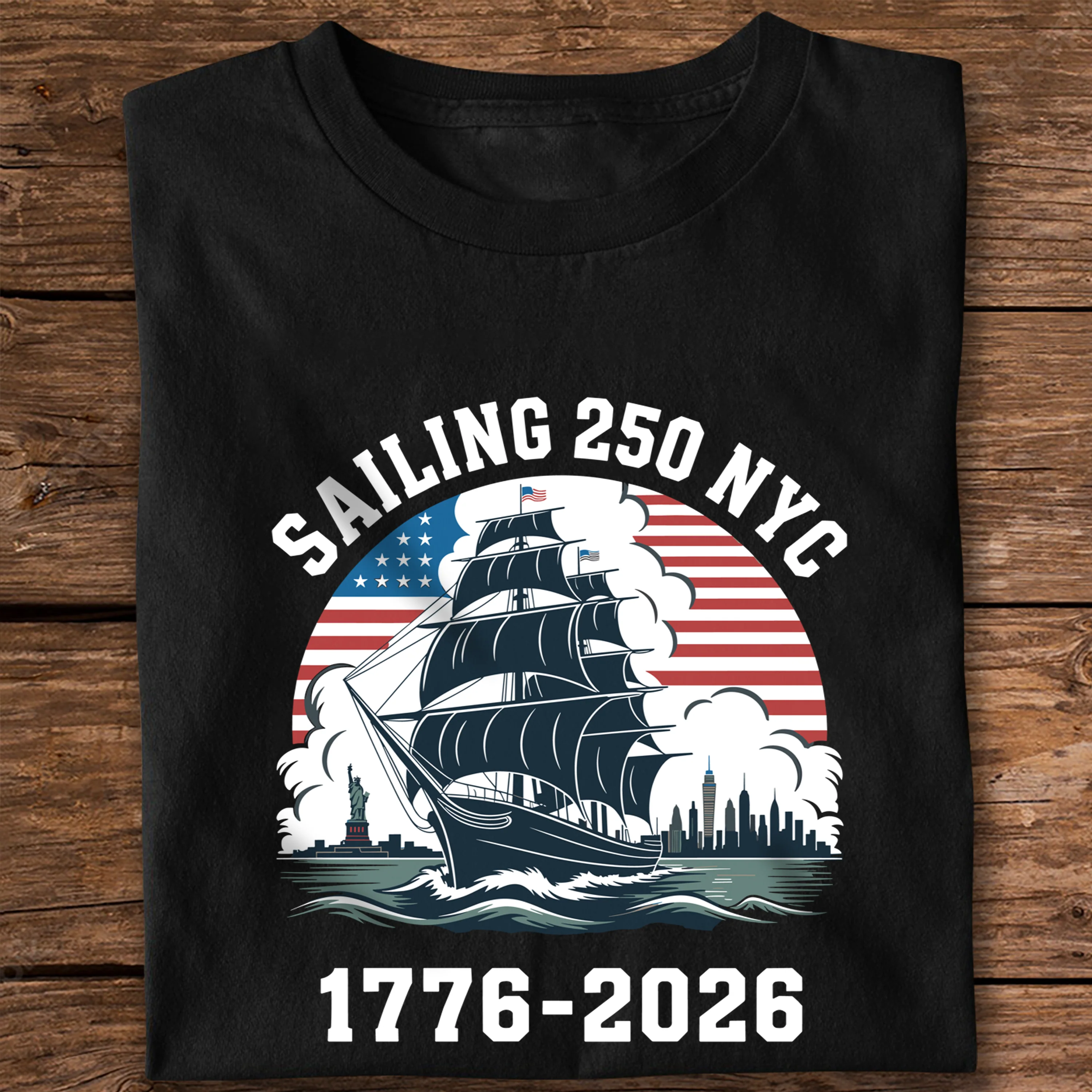America 250th Anniversary 250 Years NYC USA Dark Shirt CH07 896694 - Image 4