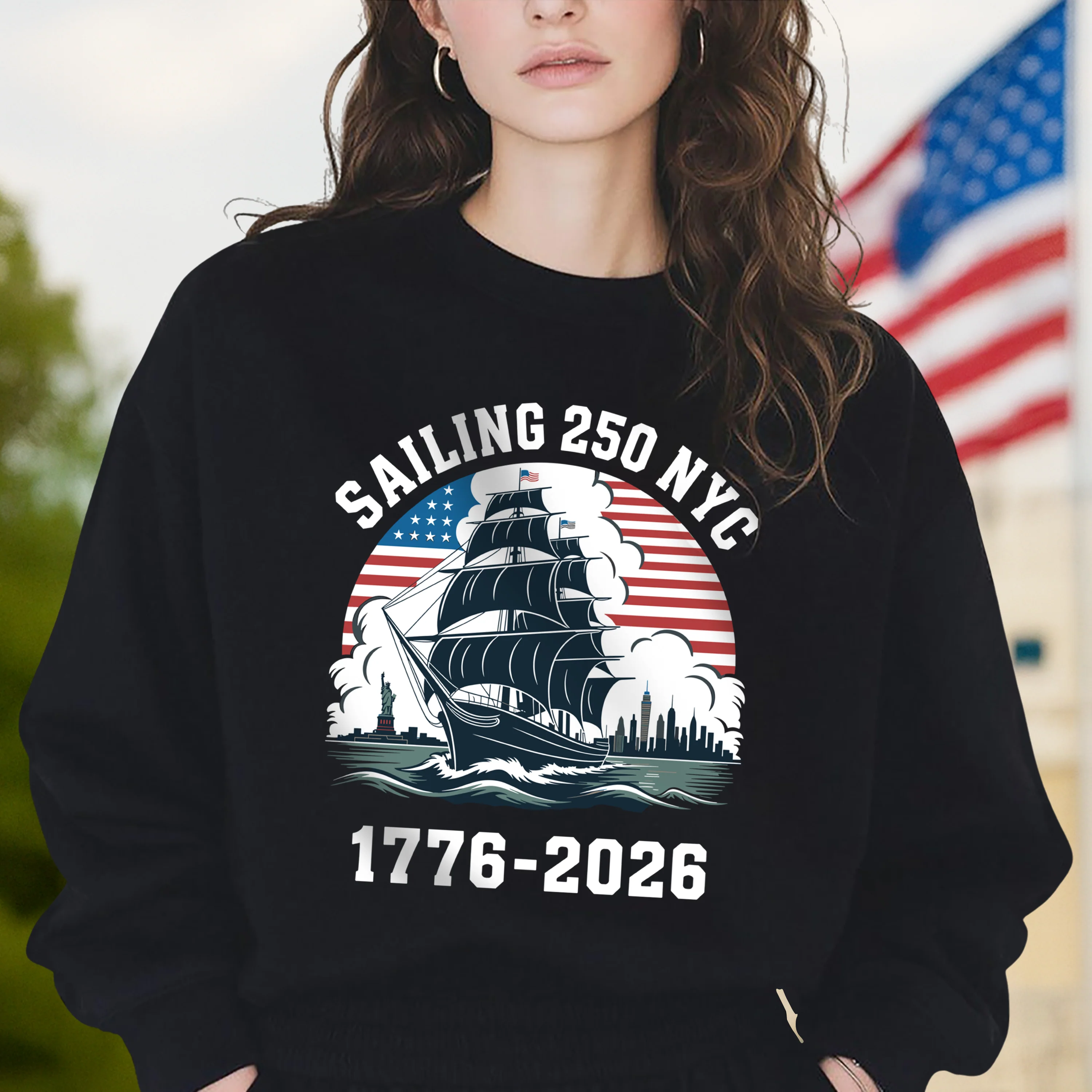 America 250th Anniversary 250 Years NYC USA Dark Shirt CH07 896694 - Image 6