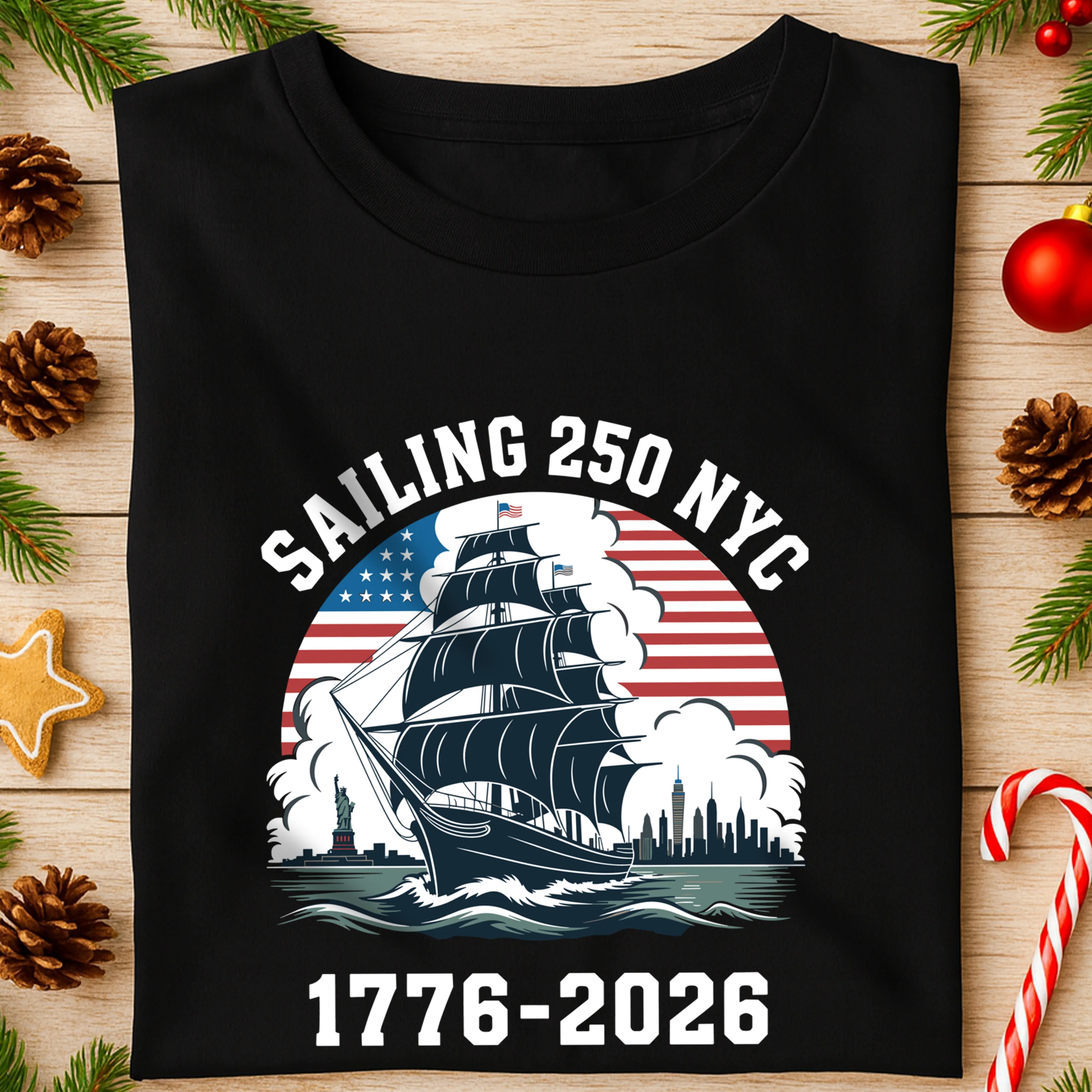 America 250th Anniversary 250 Years NYC USA Dark Shirt CH07 896694 - Image 7