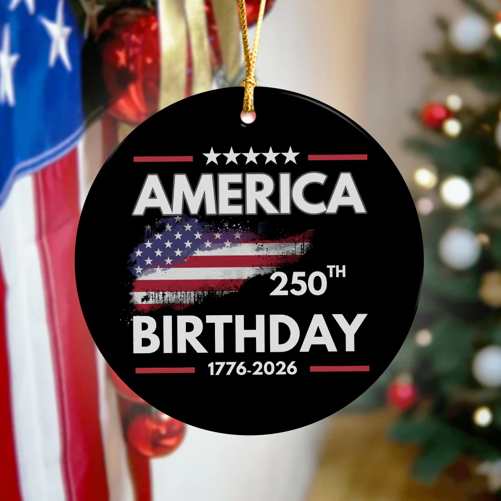 America 250th Birthday 250 Years of Freedom Ceramic Ornaments CH07 899230 - Image 2