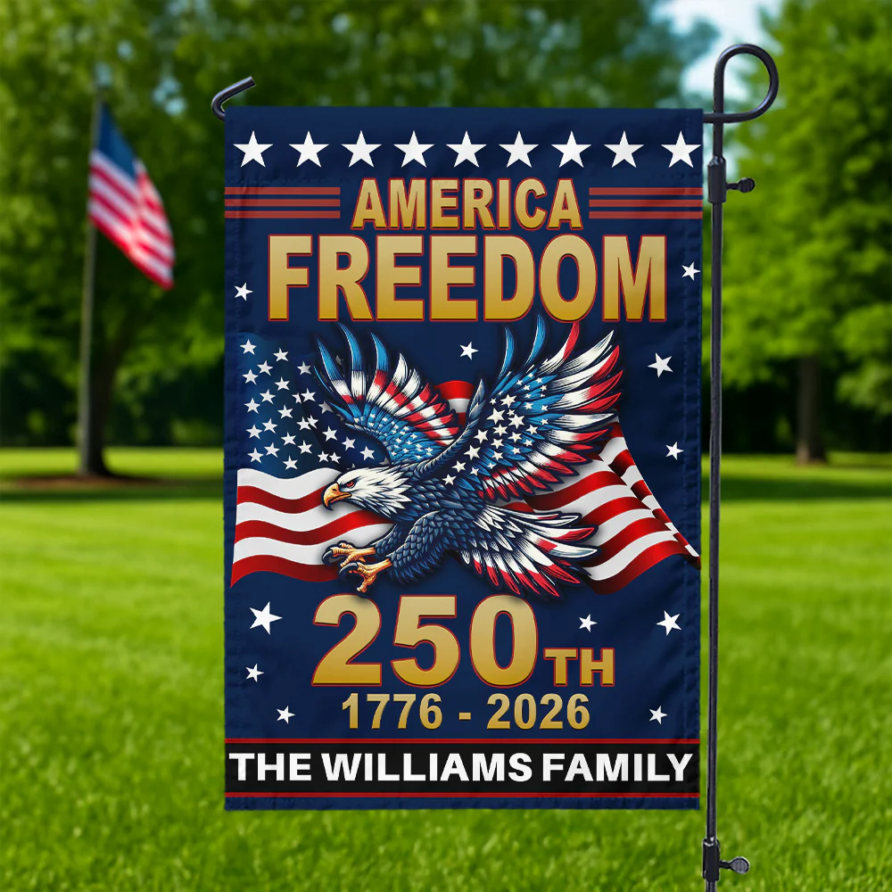 America 250th Independence Anniversary Personalized Garden Flag Patriotic Gift CH07 899576 - Image 2
