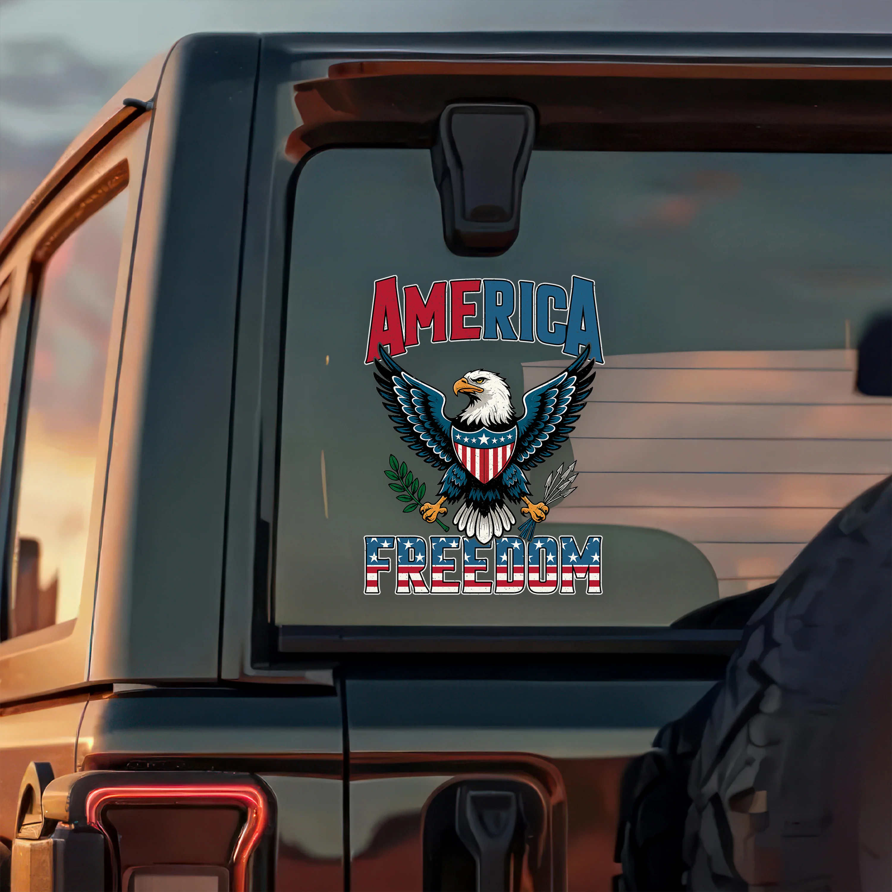 America Freedom USA Flag 250 Birthday Car Window Decal Sticker CH07 896512 - Image 5