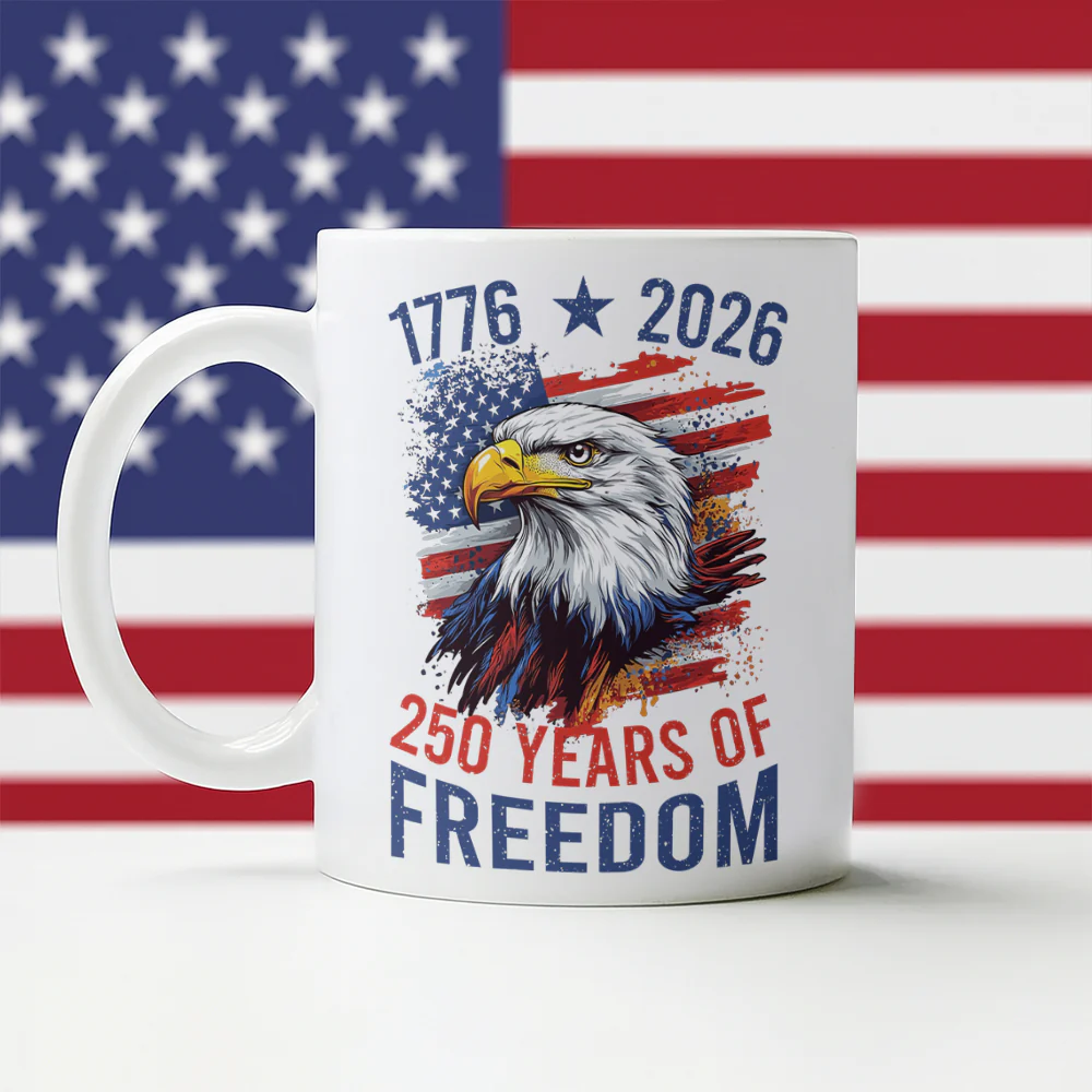 America Semiquincentennial 250 Years Of Freedom White Mug CH07 896702 - Image 2