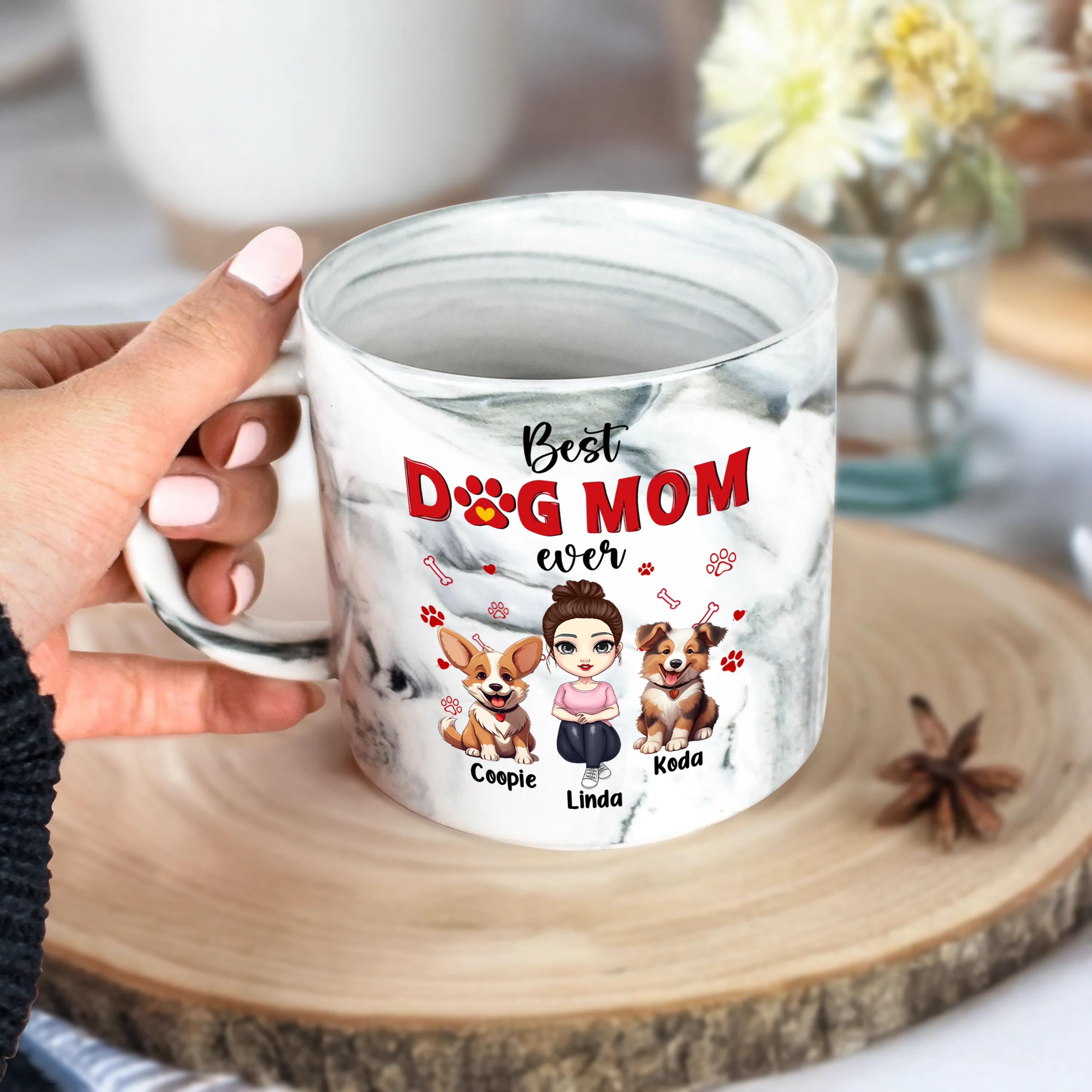 Best Dog Mom Ever Personalized Marble Mug Mother's Day Gift CH07 895496 - Image 6