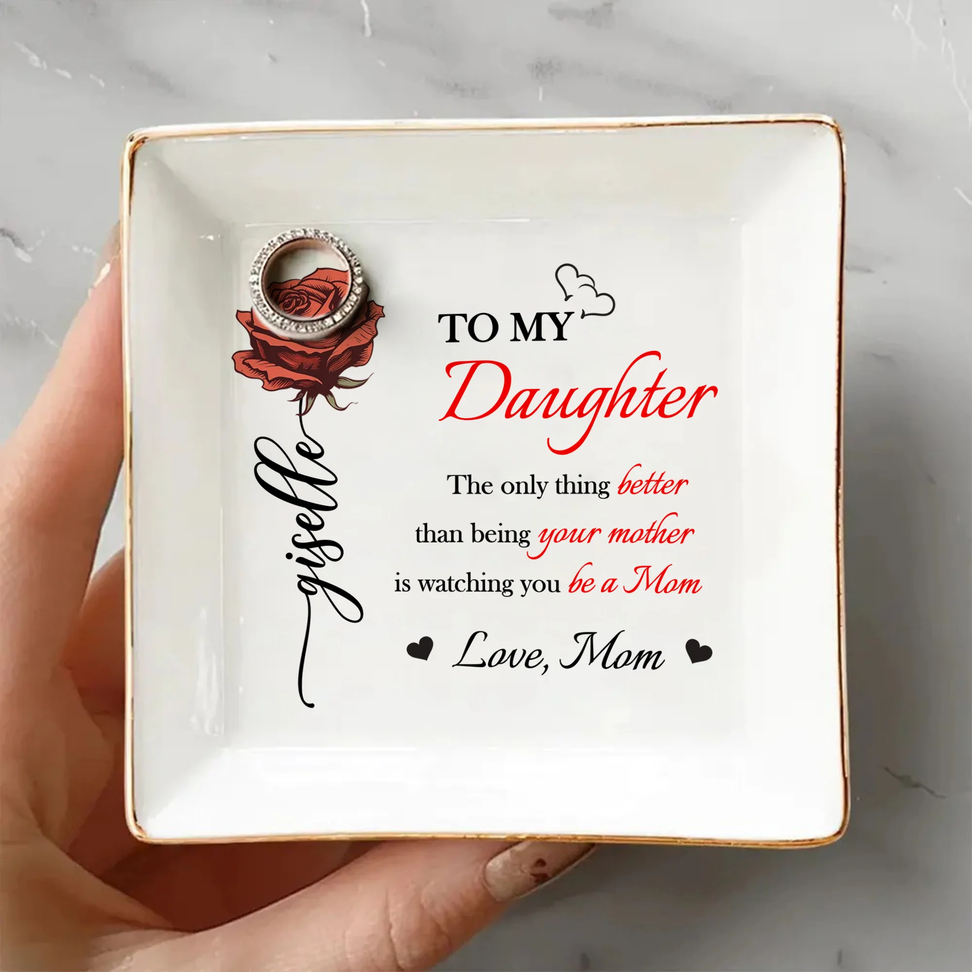 Better Than Being Your Mother is Watching You Be a Mom Personalized Jewelry Dish Gift for Daughter from Mom Ch07 895542 - Image 5